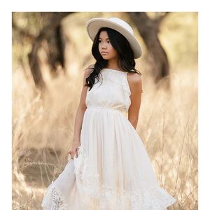 Joyfolie Cream Lace Formal Kids Dress